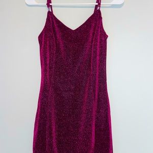 Lulus size small sparkly magenta sleeveless mini dress